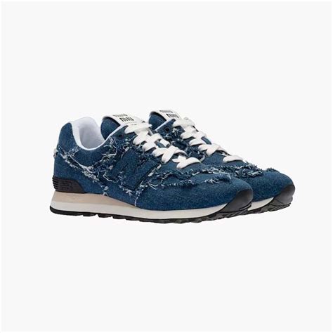 miu miu denim sneakers|miumiu sneakers for women.